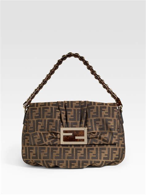 Get the best deals on fendi bags & handbags for women. Fendi Mia Zucca Flap Bag in Tobacco (Brown) - Lyst