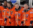 NASA Astronaut and Commander of STS 133, Steve Lindsey (r), Pilot, Eric ...