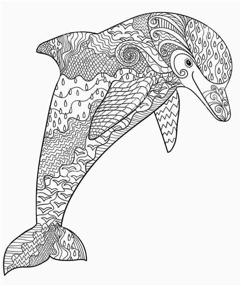 zentangle dolphin coloring pages | Animal coloring pages, Dolphin