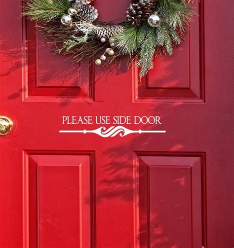 Please Use Side Door Decal Sign Lettering For By Householdwords