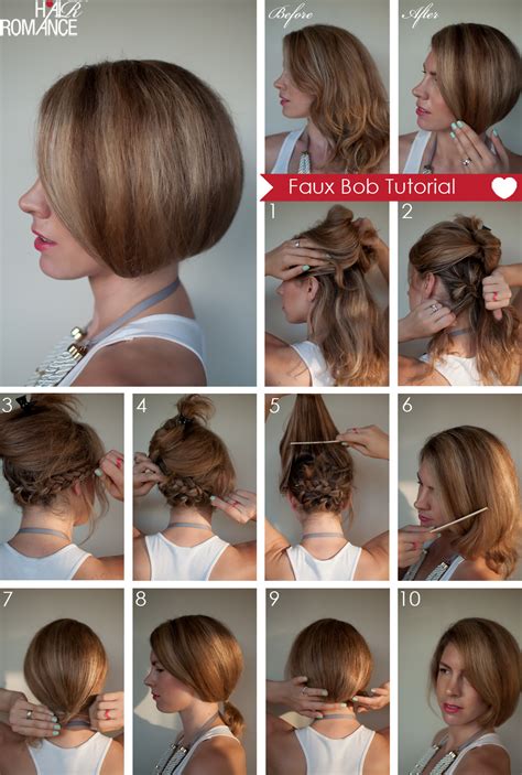 Hair Tutorial How To Create A Faux Bob Hair Romance