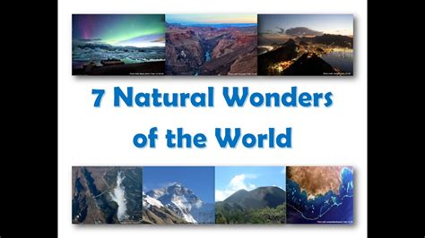 Wonders Of The World 7 Natural Wonders Of The World New Youtube