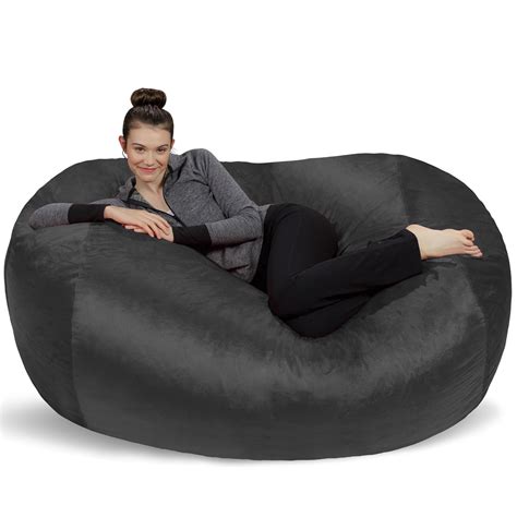 Sofa Sack Bean Bag Chair Memory Foam Lounger With Microsuede Cover