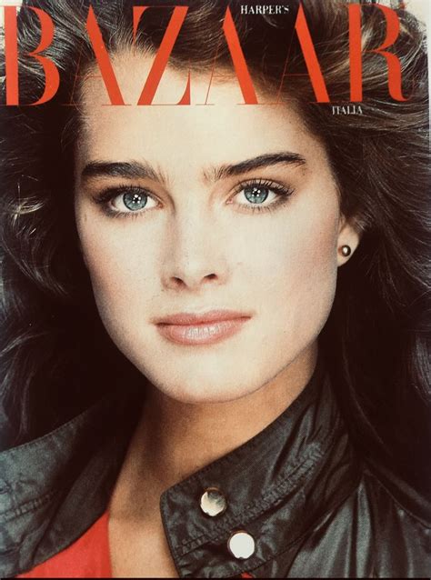 brooke shields covers harpers bazaar magazine italy august 1981 brooke shields beauty