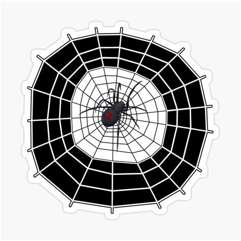 Black Widow Spider Web Sticker By 2hivelysart Black Widow Spider