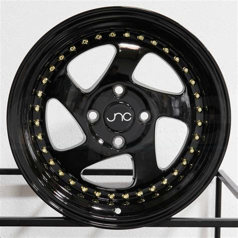18x95 Jnc 034 Jnc034 5x120 30 Gloss Black Wheel Rims Set4 Wheels