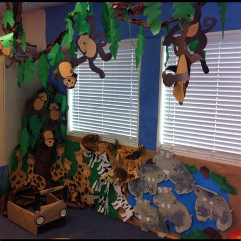 Turning A Part Of The Classroom Into A Forest Jungle Classroom Door