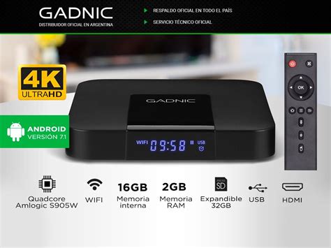 Tv Box Gadnic Tx 1200 Android 71 4k Smart Tv 2gb 16gb Hdmi Durtom
