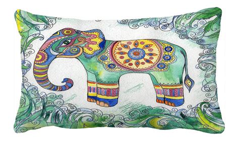 Ed Elephant African Totem Tattoo Pillow Case Cover Cushion 50x75 Cm 楽天