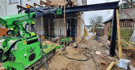 Steel Beam Installation With Tracked Dolly In Hampton Hook Up Solutions