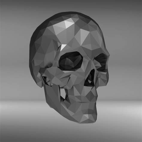 Stl File Low Poly Skull 💀・3d Printing Model To Download・cults
