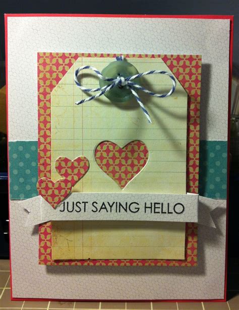 Just Saying Hello Card Hello Cards Card Making Cards