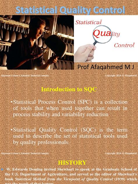 Statistical Quality Control And Sqc Tools Pdf Statistics Scientific
