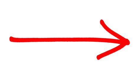 Arrow Rough Drawing Red Right Transparent Png Stickpng