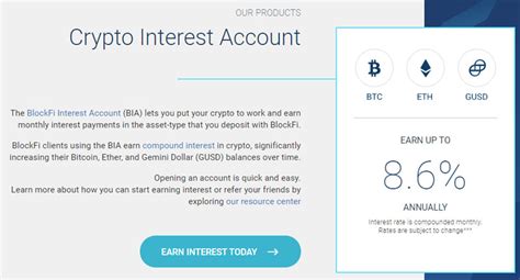 Open a savings account in btc, eth or ltc and receive interest daily. BlockFi: Crypto Loans and Interest Rates User Review Guide ...