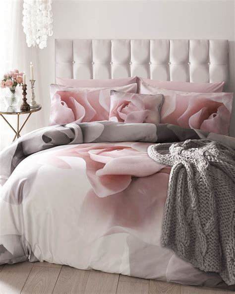 Ted Baker Porcelain Rose Super King Duvet Cover Pink And Grey Bedding Bedroom Inspiration