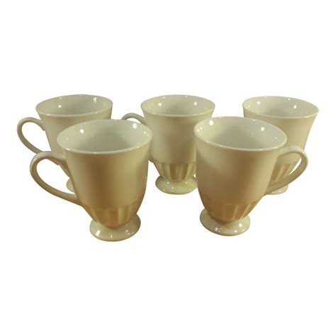 Martha Stewart Footed Coffee Mugs Set Of 5 Chairish