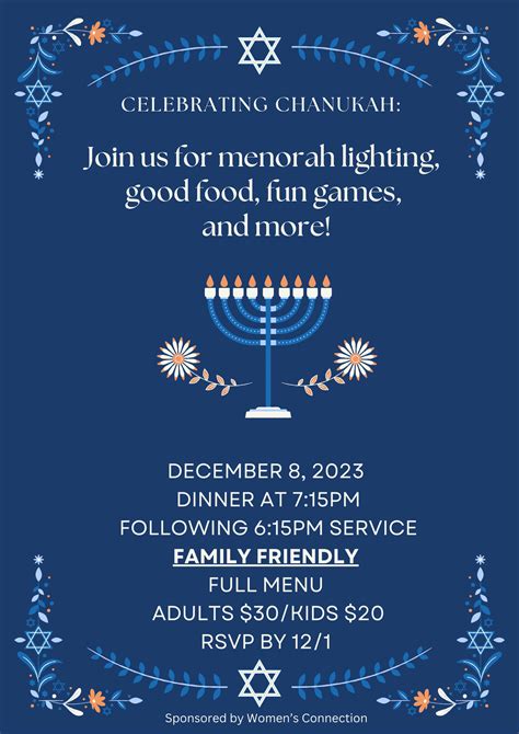 Chanukah Dinner The Reform Temple Of Forest Hills