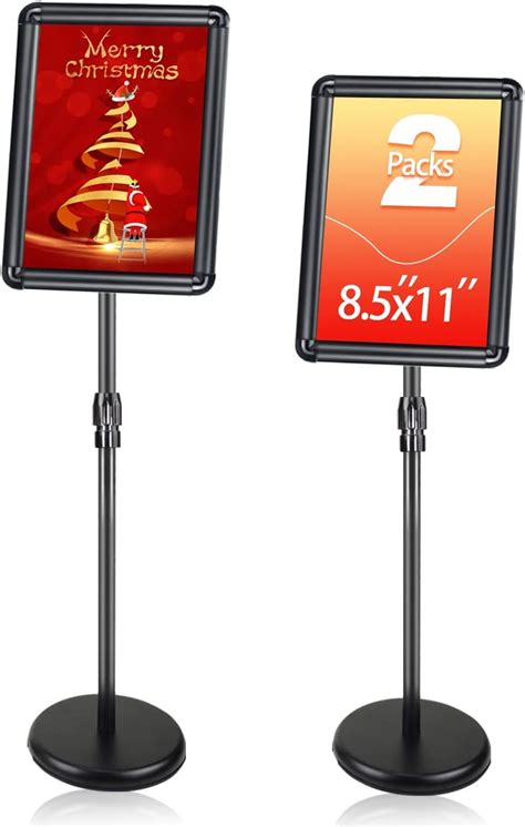 Buy 2 Pack Adjustable Heavy Duty Pedestal Sign Holder Floor Stand Sign