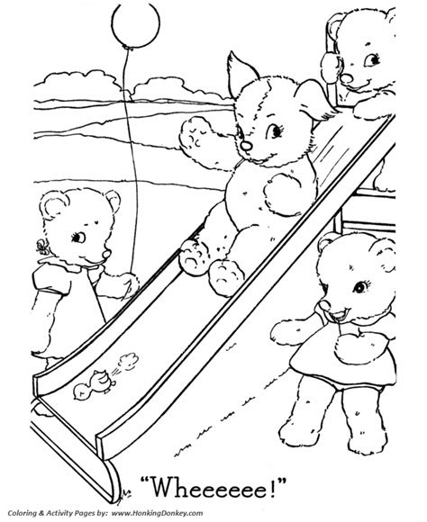 Gambar Teddy Bear Coloring Page Free Printable Pages Click Version Di