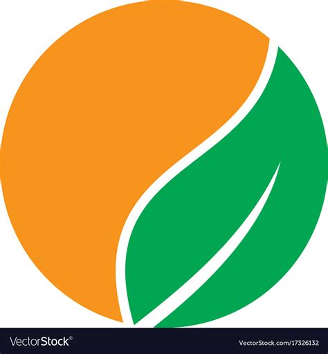 Orange Logo With Leaf