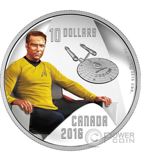 Captain Kirk Star Trek Silber Münze 10 Canada 2016