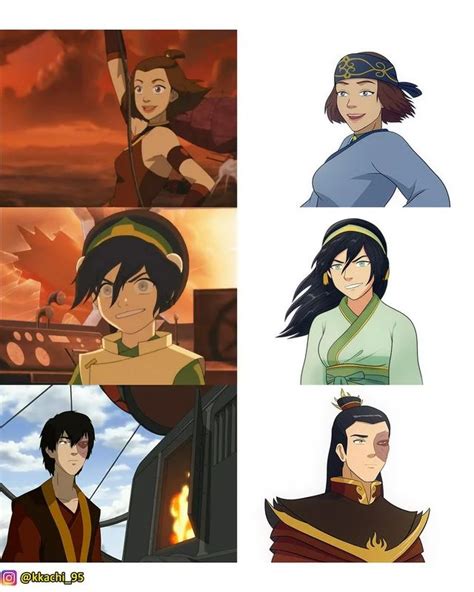 Grown Up Gaang 10 Years Older Thelastairbender Avatar Kyoshi Avatar Characters The Last