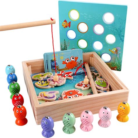 3d Fish Baby Kids Educational Toys Children Wooden Toys Magnetic Games