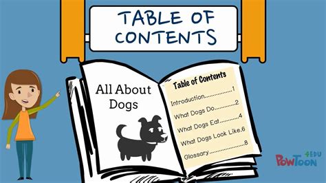 Informational Writing For Kids Episode 7 Making A Table Of Contents