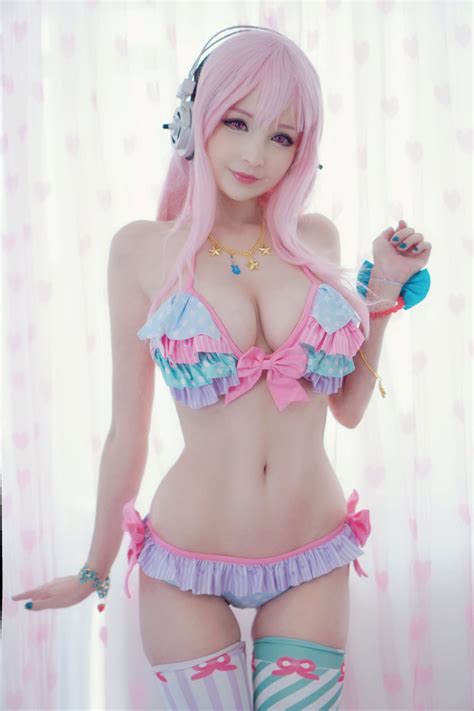 Sonico Ero Cosplay By Hidori Rose Barely Able To Be Contained Sankaku Complex