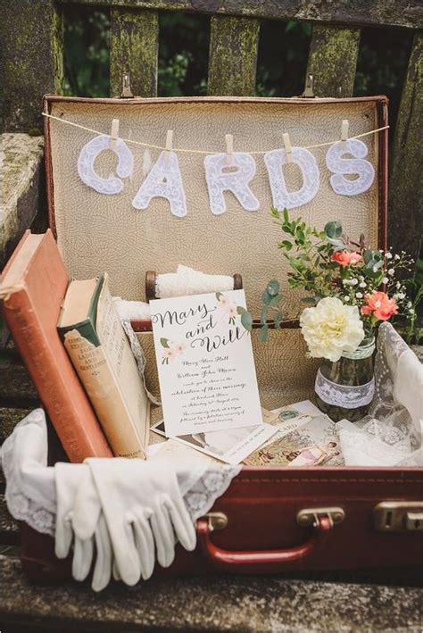 Top 20 Vintage Suitcase Wedding Decor Ideas Roses And Rings