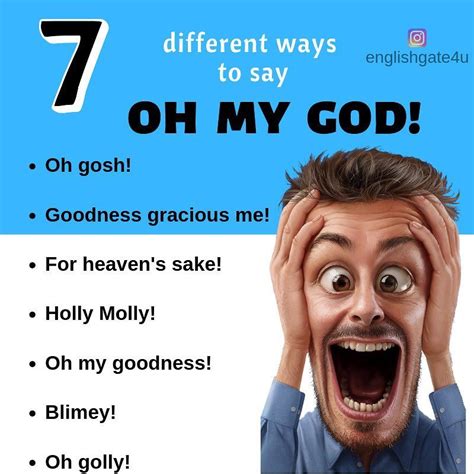 English Gate On Instagram Different Ways To Say Oh My God