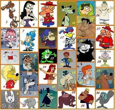 Old Cartoon Characters Names