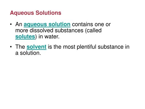 Ppt Reactions In Aqueous Solutions Powerpoint Presentation Free