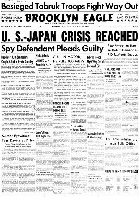 November 27 On This Day In 1941 Us Japan Crisis Reached