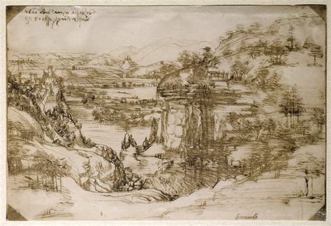 Arno Landscape Posters And Prints By Leonardo Da Vinci