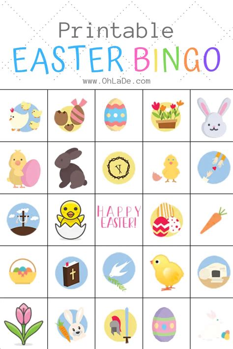 Fun Printable Easter Bingo Game Oh La De