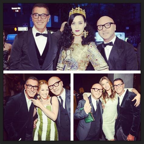 Domenico Dolce And Stefano Gabbana With Kylie Minogue Katy Perry And
