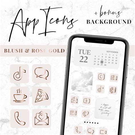 🖼 icons, images, illustrations and more. App Icons Rose Gold - IOS 14 iPhone Home Screen Aesthetic ...