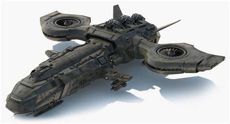 3d Model Of Fictional Aircraft Dropship