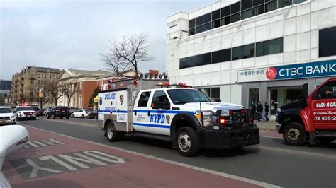 Nypd Esu Truck 10 And Nypd Ford Interceptor Responding Youtube