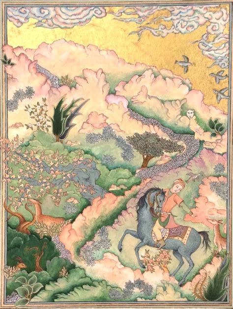 L Art De La Miniature Persane Persian Miniature Miniature Art Mughal