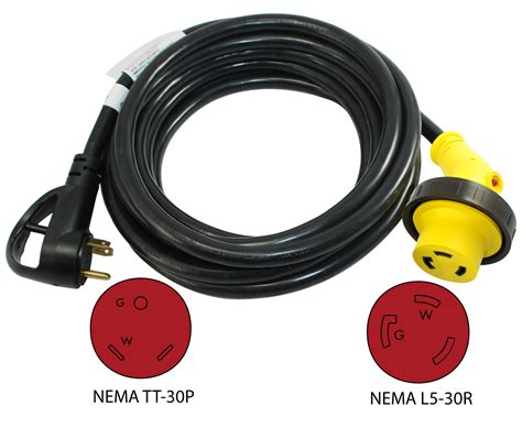 Conntek 15350 La Series Nema Tt 30p To L5 30r 45° Angled Rv Cords