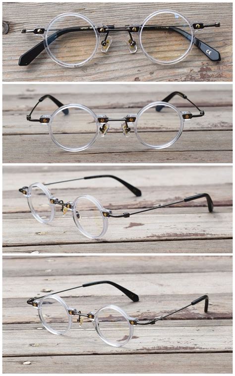 hand made acetate 36mm vintage small round eyeglass frames full rim men women unisex rx able m