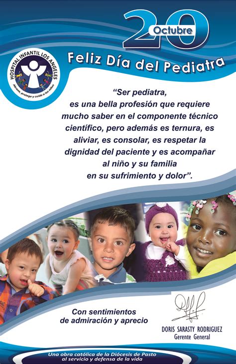 Feliz Dia Do Pediatra Feliz Dia Del Pediadra Fundacion Hospital Infantil Los Angeles Una Vez