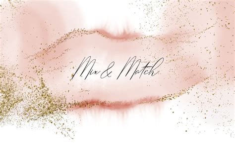 Blush Pink And Gold Glitter Png Watercolor Backgrounds 483943