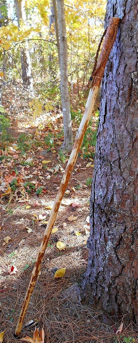 Natural Wood Hiking Staff 60 Tall Walking Stick Etsy Hiking Staff