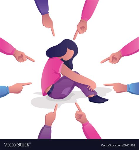 Woman In Depression Royalty Free Vector Image Vectorstock