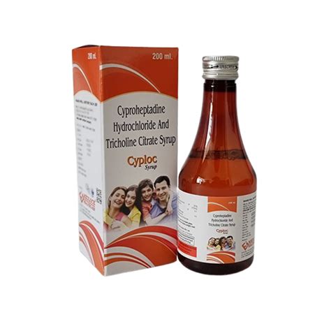 Cyproheptadine Hcl Tricholine Citrate Solution Syrup At Best Price In