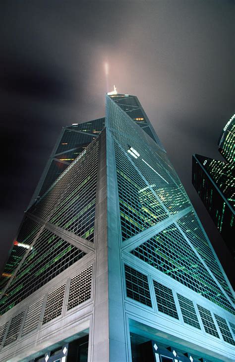 Bank Of China At Night Hong Kong Hong Photograph By Lawrence Worcester